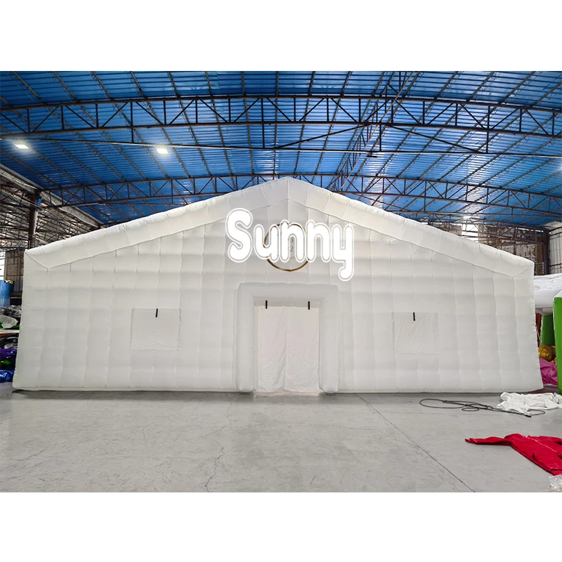 led lighting White Inflatable Church Tent For Wedding Party Outdoor Marquee inflatable tent