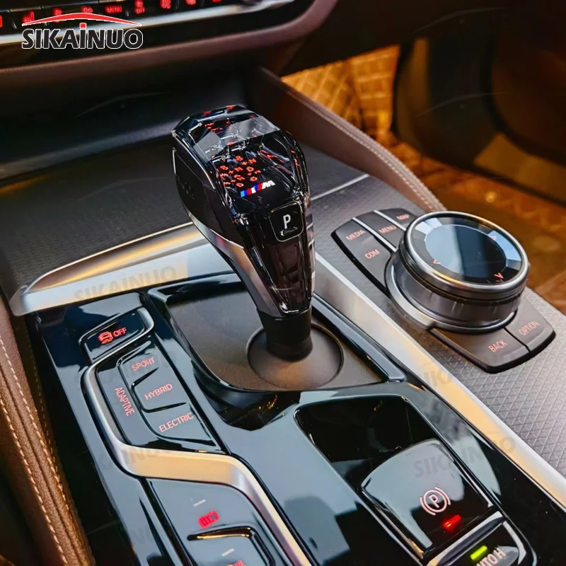 Transparent Lever Crystal Gear Shift Konb 3pcs Auto Tuning Parts Accessories for BMW X3 iX3 X4 F25 F26 G01 G02 G08