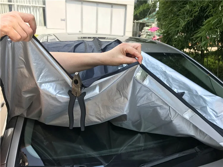 Зима снаружи парковка Моющиеся Складной Лобовое стекло автомобиля снег Крышка