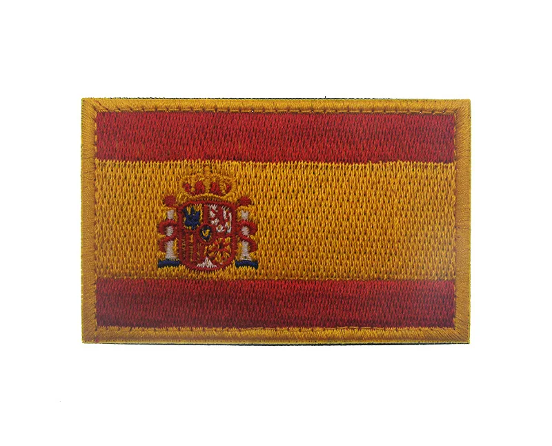 Spanish Flag Armband Other Spain Fabric Embroidered Tactical Morale Patch with Hook Loop Fastener