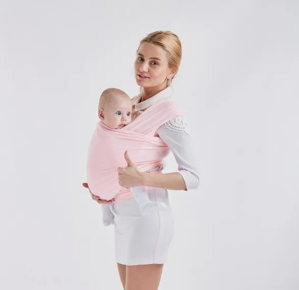 Ergonomic portable 360 all-position front and back travel walk wrap cloth baby sling carrier