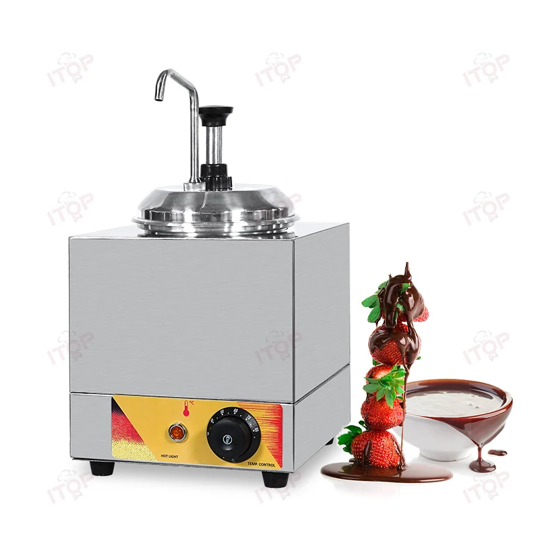 Nacho Cheese Dispenser Warmer Machine Hot Chocolate Sauce Food Dispenser With Stainless Steel Pump Warmer