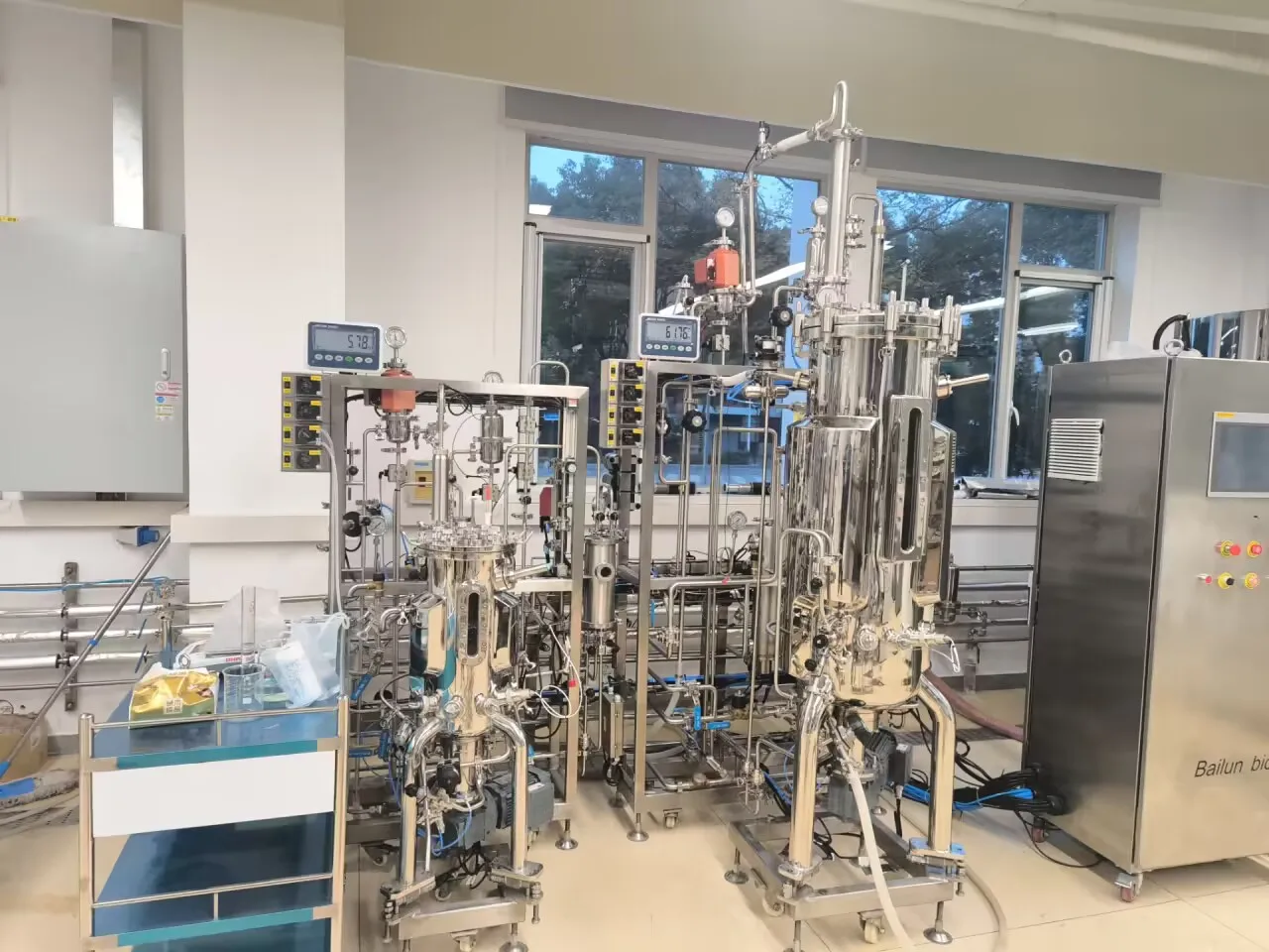 Wholesale popular 15-100L stainless steel fermentor BLBIO-SJA model which clean in place (CIP) by spray ball