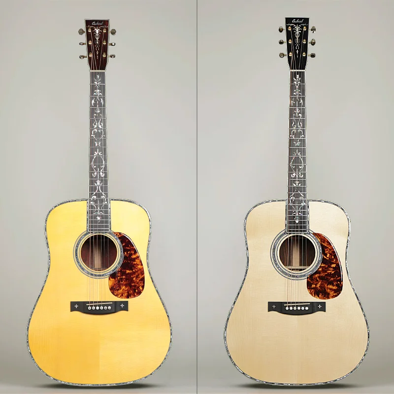 Gabrielguitar High quality Brand new design Log color acoustic guitar LR888, beautiful appearance, ABS shell inlaid, pure manual