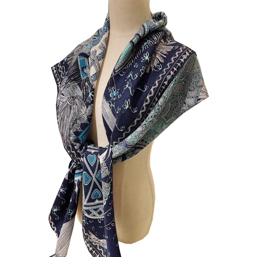 Оптовая продажа, женский китайский шарф из 70% кашемира, 30% шелка