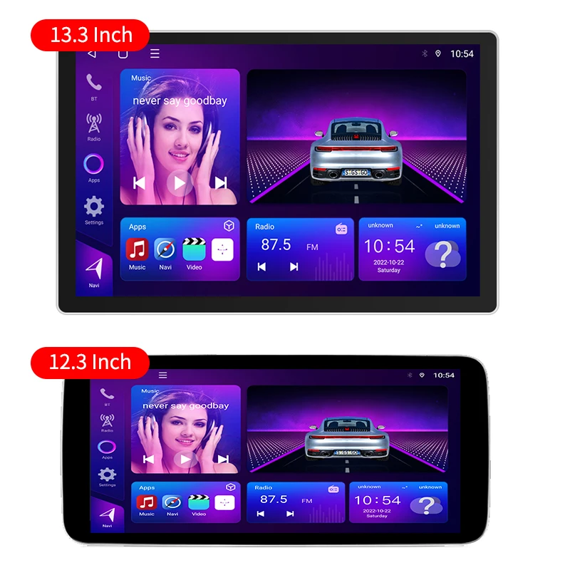 13.3 / 12.3 Inch 1Din Android Car Radio Auto Carplay GPS 4G DSP Car Media DVD Player Navigation