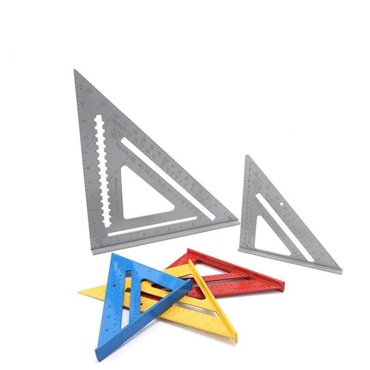 Высококачественная Метрическая алюминиевая многоугловая линейка измерительный транспортир деревообрабатывающая плотничная треугольная линейка