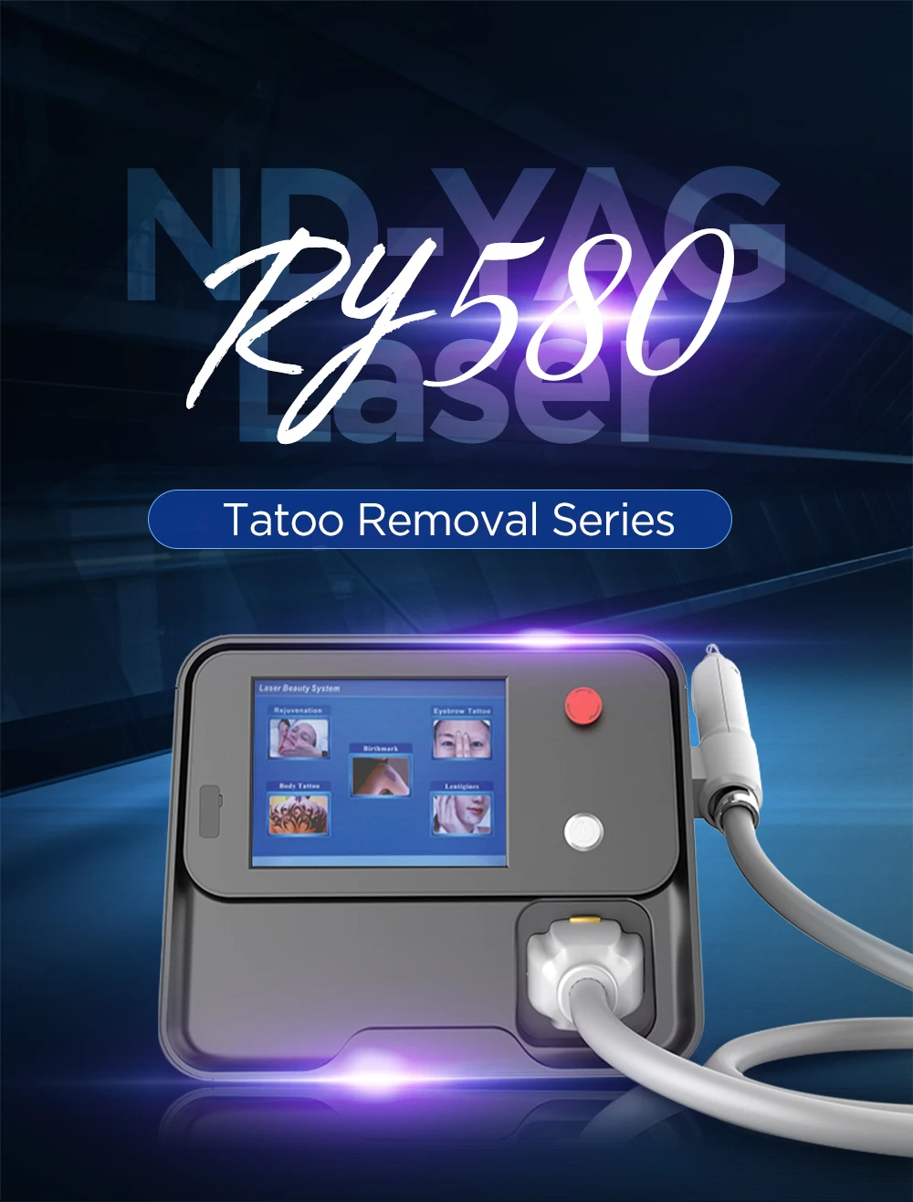 ADSS Best Sellers Q Switched Skin Tag Removal 1064nm 532nm Nd Yag Laser Tattoo Removal  Machine