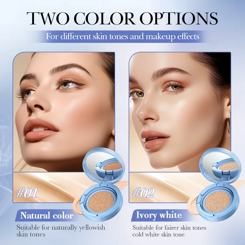New Arrival 2 Colors Make up Foundation Full Coverage Moisturizing Whitening Air Cushion BB Cream