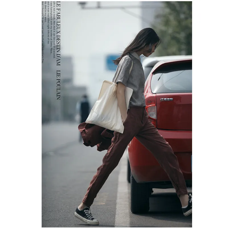 2022 summer patchwork design short sleeve blouse strip linen clothes women