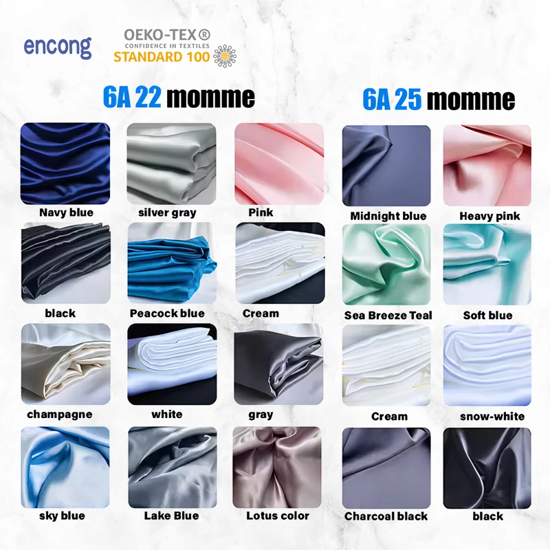 Wholesale 16mm19mm 22mm Organic100% Silk Pillow Cases In Box, Silk Pillow Cover Logo 6A Oeko 100% Pure Mulberry Silk Pillowcases