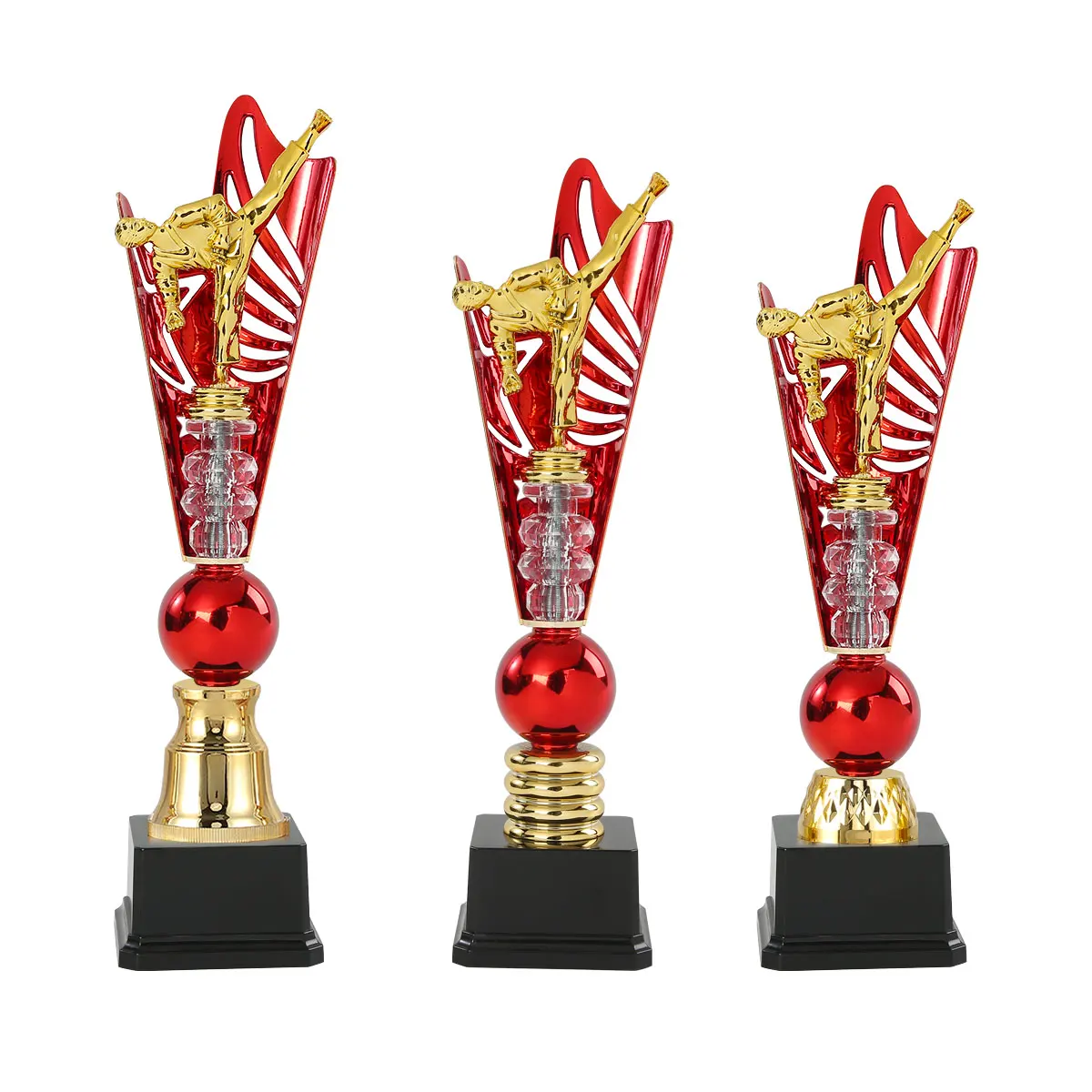 Более дешевая акция для бесплатного бокса дзюдо тхэквондо пластиковые красные трофеи и медали сувенирные награды AD97