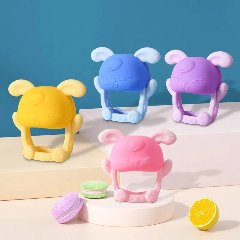 Bunny Ear Teether Wholesale Eco Friendly Food Grade Bpa Free Mimi Mushroom Baby Teether Toy