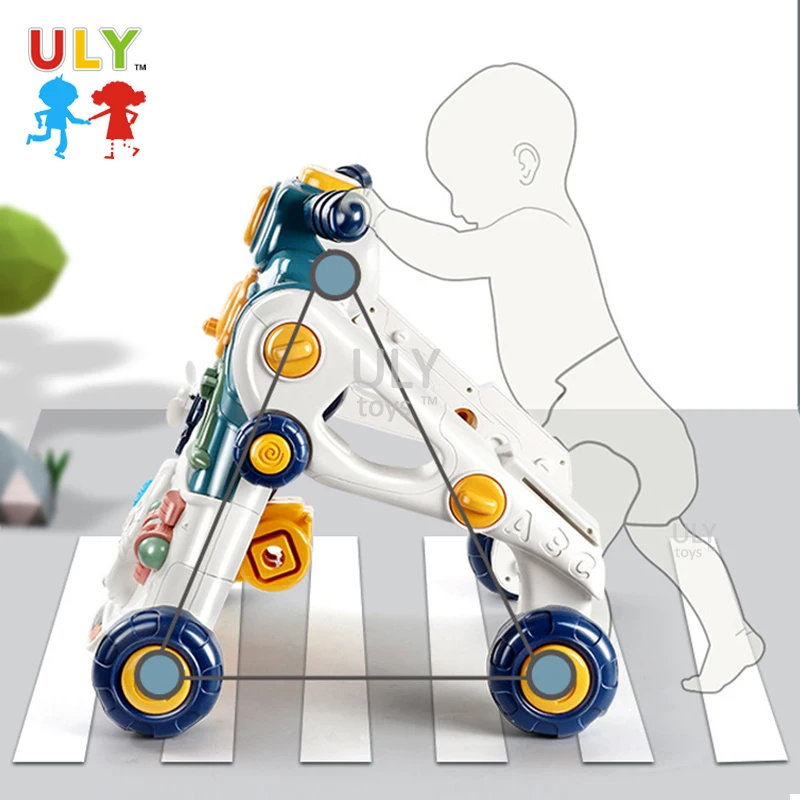 Wholesale Sit To Stand Baby Strollers Walkers 3 In 1 Musical Baby Toddler Activity Strollers Walkers For Baby Boy