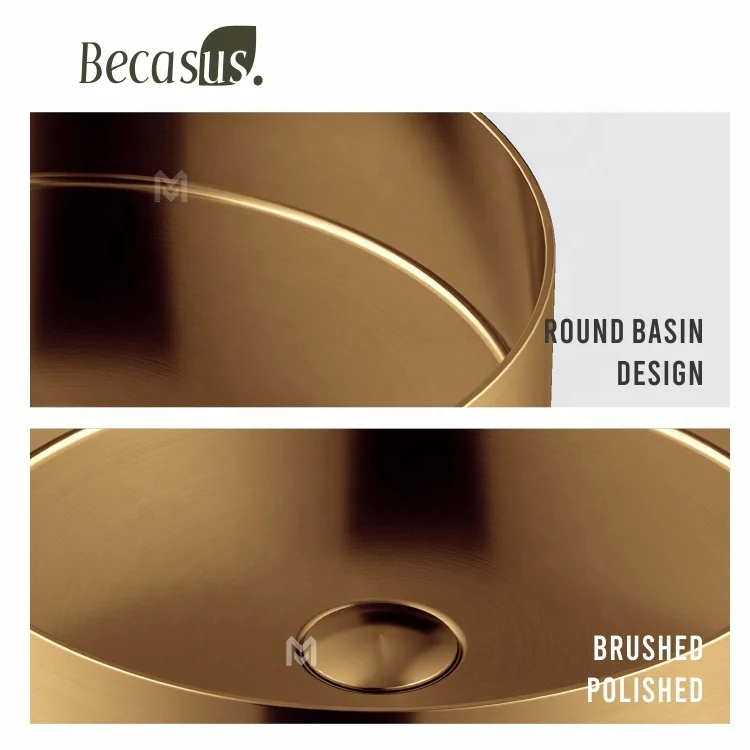 European High End  Round Wash Basin Single Bathroom Standing Sink Washbasins Stainless Steel 304 cylindrical pedestal basin