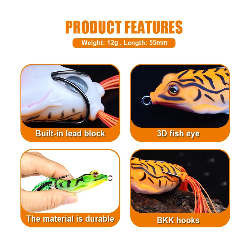 New Arrivals TPR Top freshwater Frog Fishing Lure Bionic Artificial Soft Plastic Frog Fishing Tackles Bait