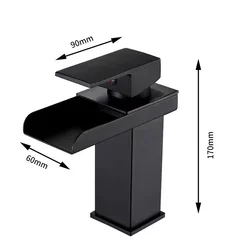 Brass Stainless Steel Bathroom Bend Variety Of Color Washer Waterfall Basin Tap Basin Faucet