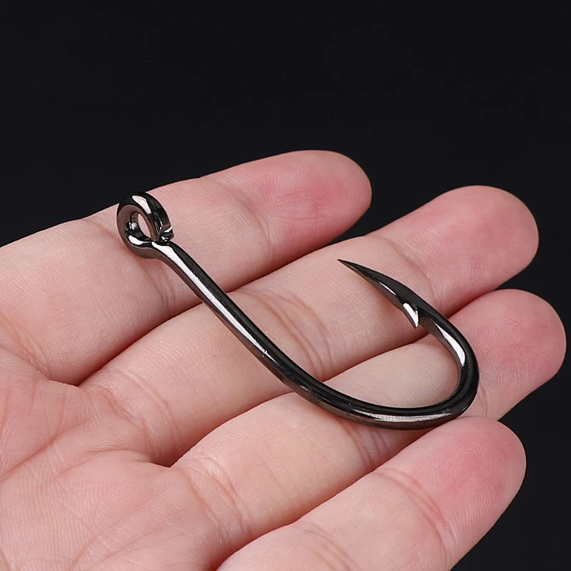 SUPERIORFISHING Sea Fishing Tuna Hook Stainless Steel Non Offset Saltwater Hooks 19401