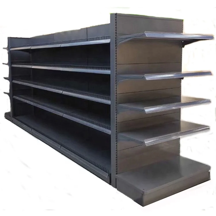 Custom Used Single And Double Side Metal Gondola Supermarket Steel Shelf Gondola Shelving