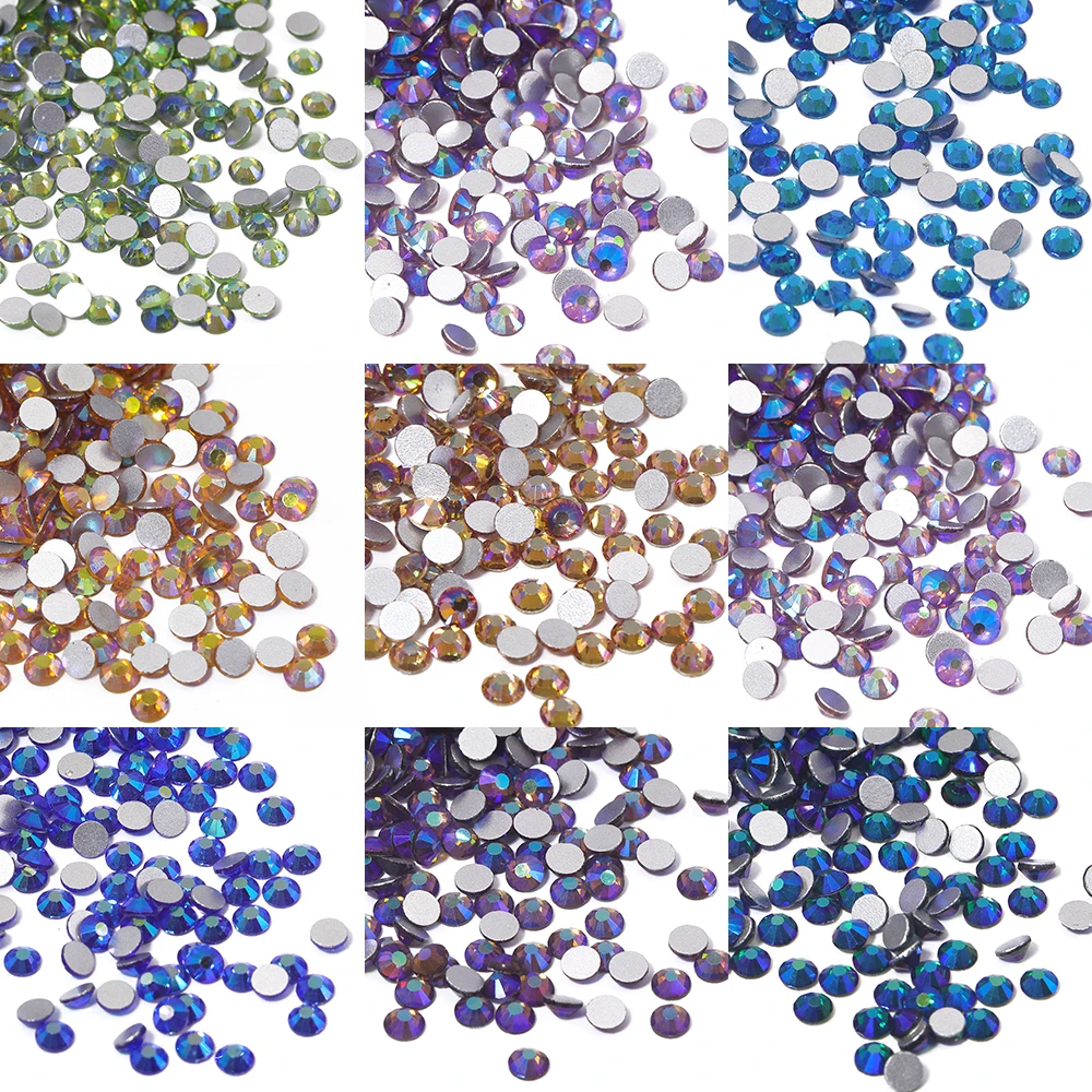 Bling Crystal High Quality Glass Nail Art Crystal Diamond Shaped Flat Foil Back Rhinestone