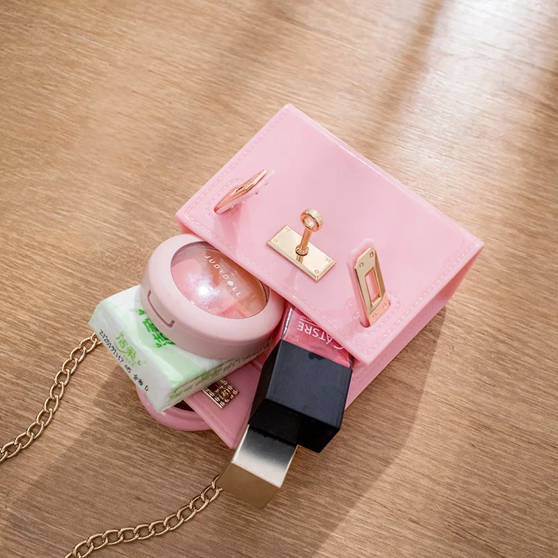Wholesale Custom Logo Fashion Pvc Transparent Chain Crossbody Bag For Girls Cute Small Purses And Handbags Mini Jelly Kid Purse
