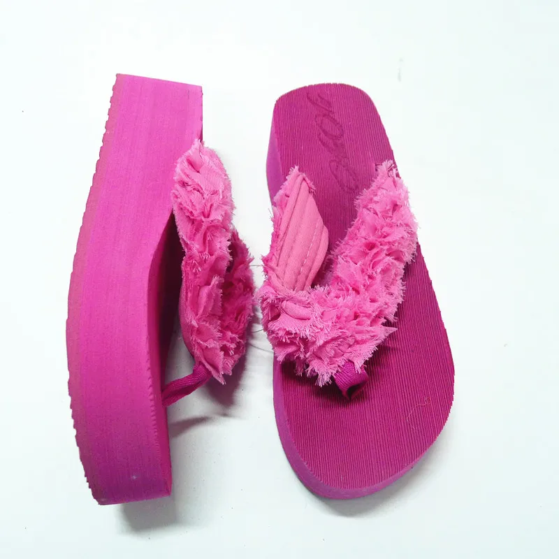 Wedge Women Flip Flop Flower Slipper