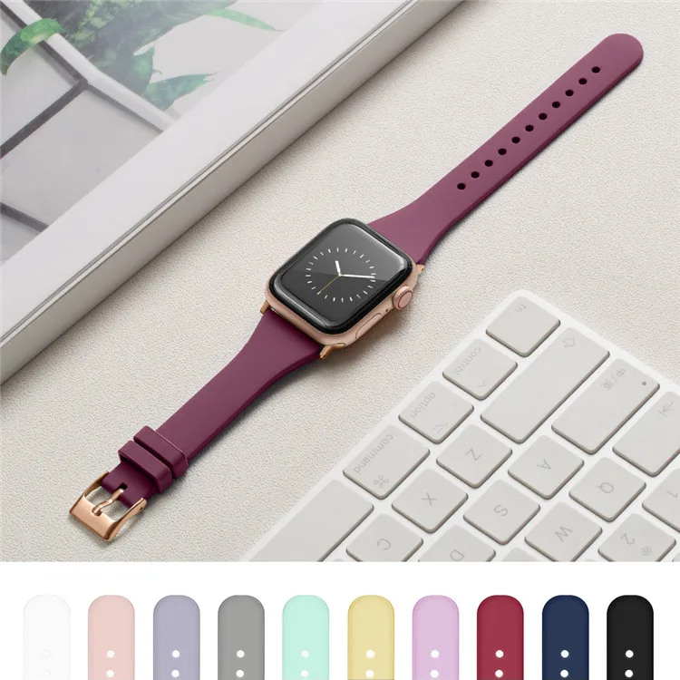  Силиконовый резиновый спортивный ремешок для наручных часов apple watch band Iwatch series