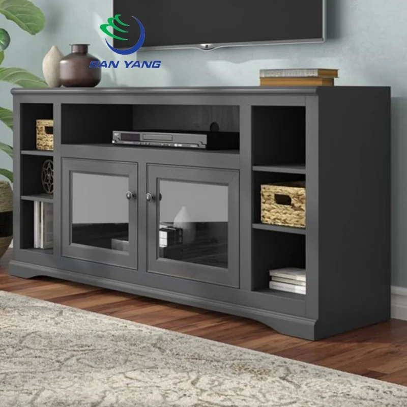 TV Entertainment Center TV Stand Cabinet	Wood Furniture for Living Room Wholesale