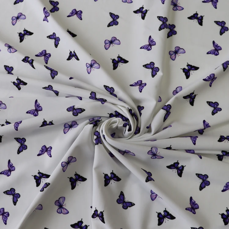 Сертифицированный GRS цветочный принт ширина 152 см нейлон 82% спандекс 18% Ткань Бикини Купальник