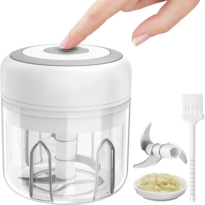 
Пользовательский кухонный Электрический мини, измельчитель для мяса, чеснока, овощей с лезвием из нержавеющей стали 
