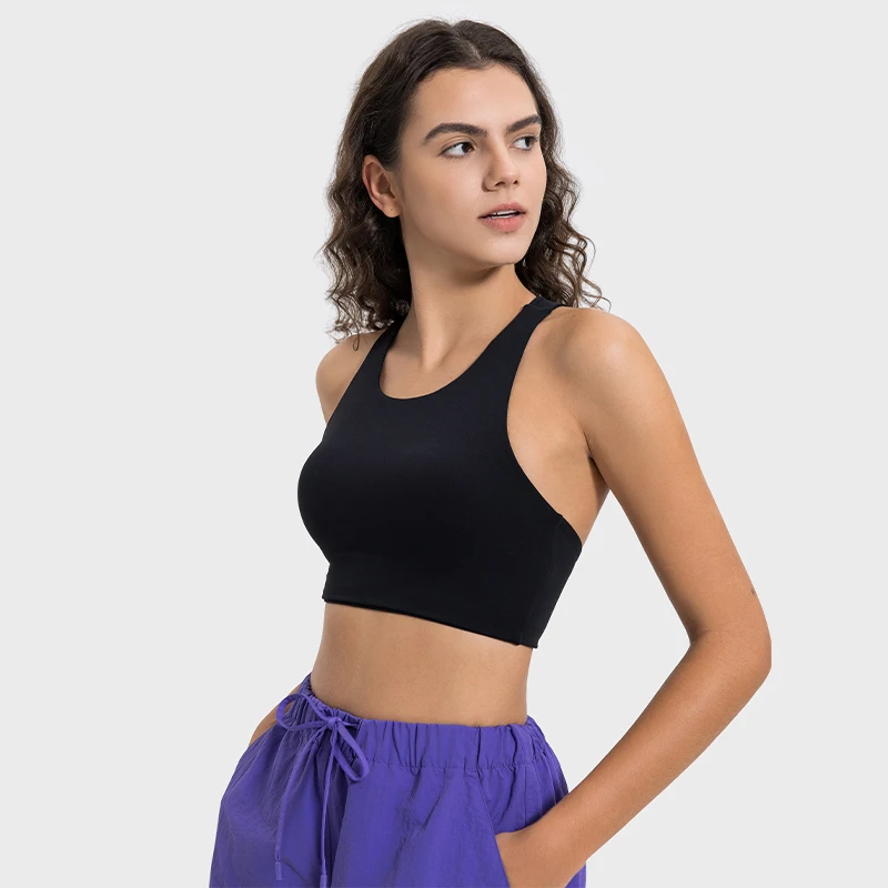 Sports Bra Running Yoga Fitness Shockproof Unique Design On The Back Bra Gym Shark Sports Bra For Girls