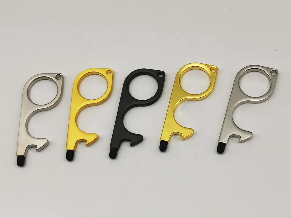 Zhongshan Oneway Brass Zinc Alloy No Touch No Contact Hands Free Edc Door Opener Keychain