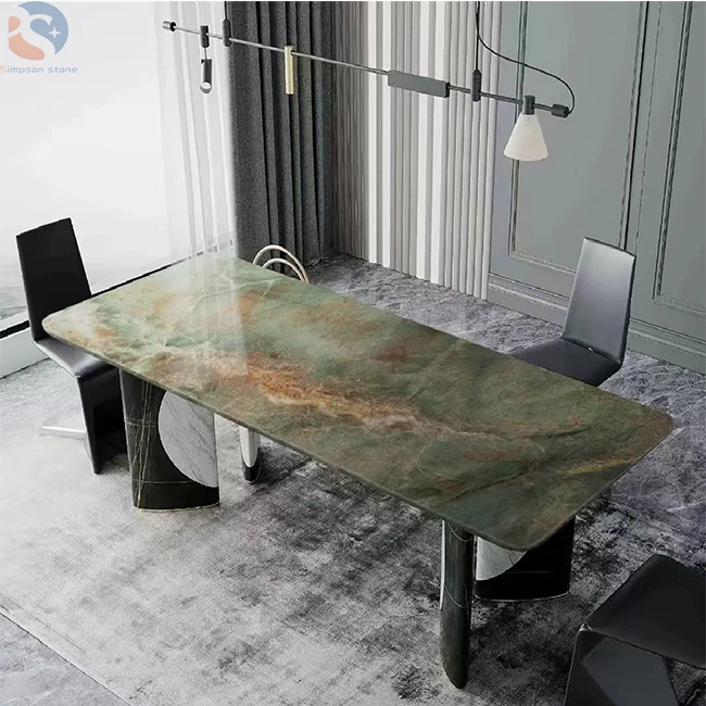 Top Green Onyx Stone for Countertop Green Onyx Luxurious Interior Decoration  Marble Jade Stone