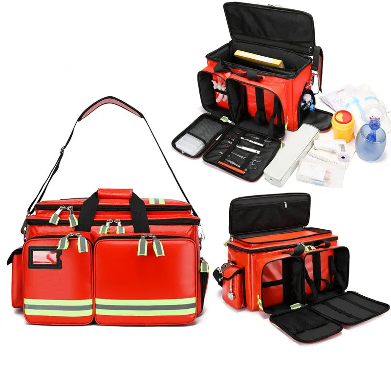 AED Storage Bag Trauma Bag Defibrillator Container First Aid Kit Emergency Portable Travel Bag for Travel Trip Camping