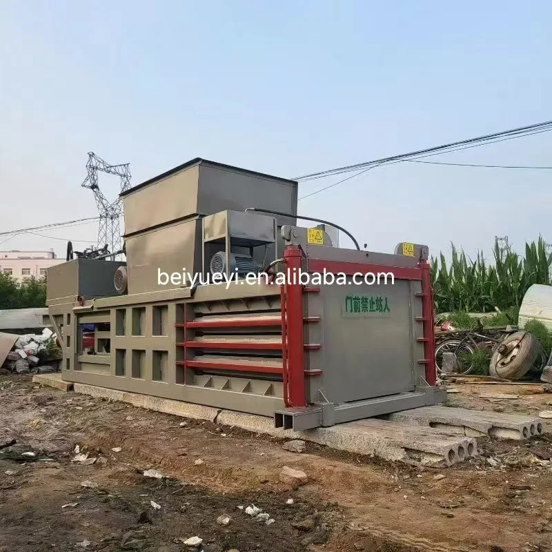 Semi-Automatic 80-200T Horizontal Horizontal Baler for Waste Paper Carton and Used Clothes Cans Aluminium Scrap Baling Press