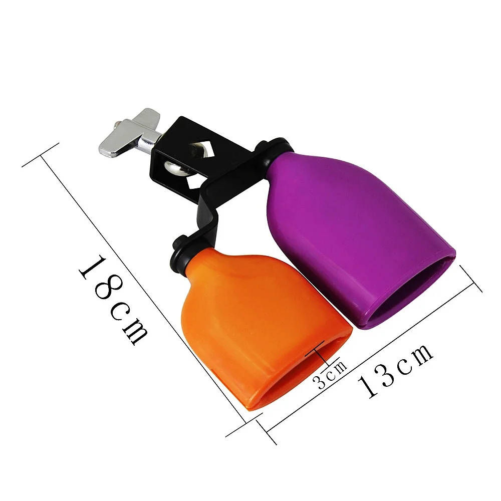JELO  OF0093 high&low sound Clapperless cowbells ABS Cow Bell middle size Tuned cowbells Drum Stick Handheld Cowbells