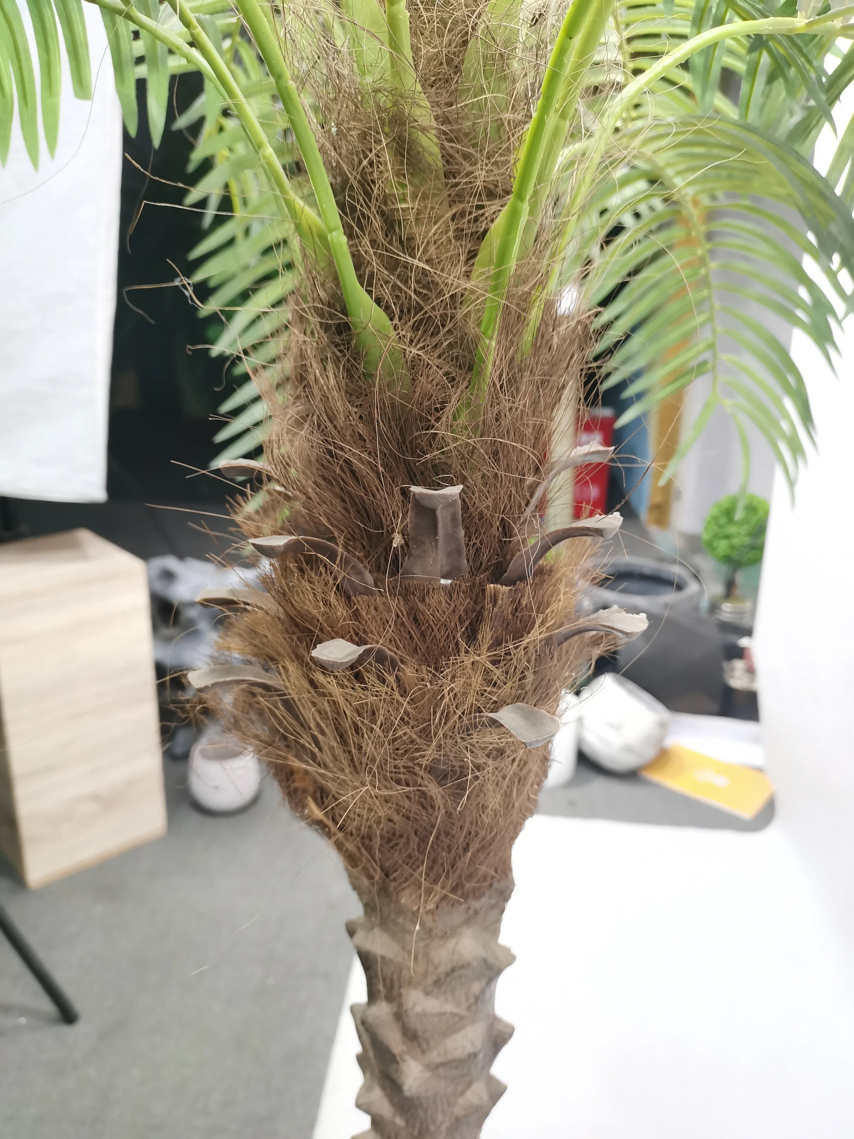 Faux Tall Indoor Outdoor Coconut Tree in Pot Artificial Large Tropical Palm Trees for Pool Garage Living Room Home Office Decor