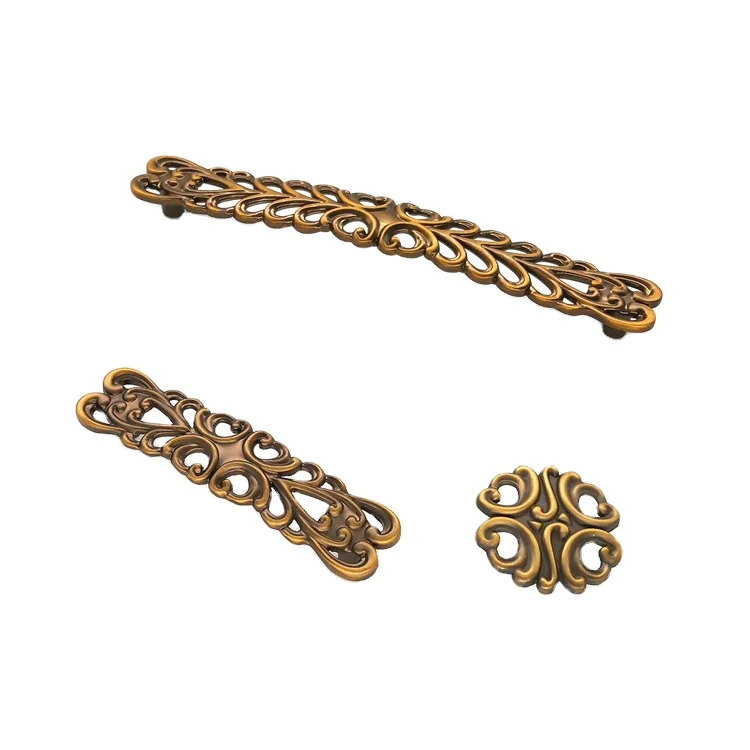 Antique Design Pull Furniture Cabinet Dresser Zinc Alloy Handles And Knobs