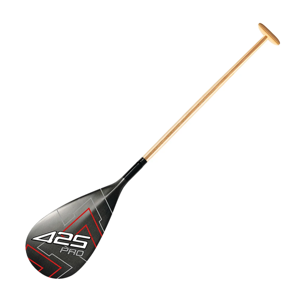 425 Pro Outrigger весло для каноэ с верхним изогнутым деревянным валом и углеродным