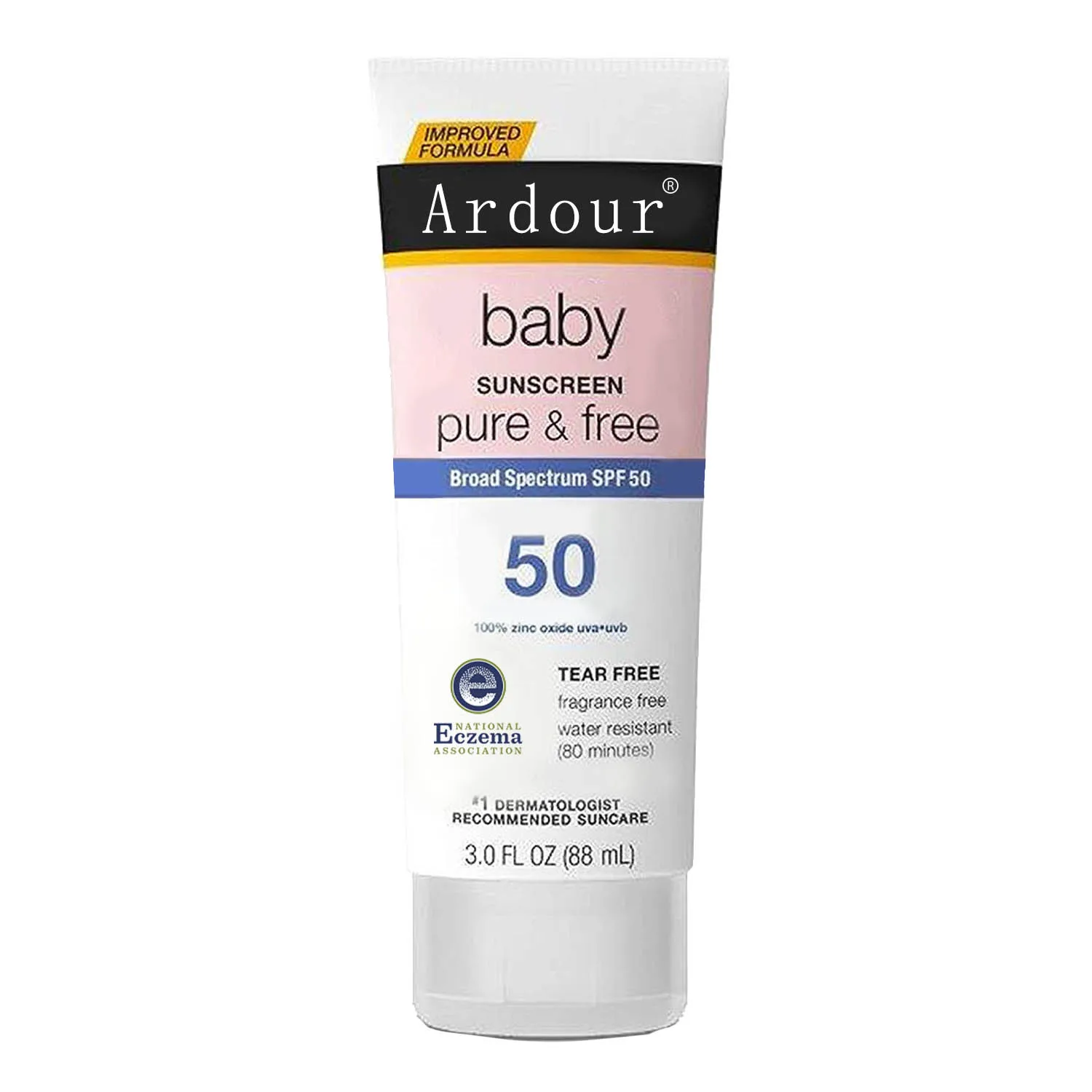 Baby Mineral Sunscreen Lotion with Broad Spectrum SPF 50 Zinc Oxide Water Resistant Hypoallergenic Tear Free Baby Sunscreen