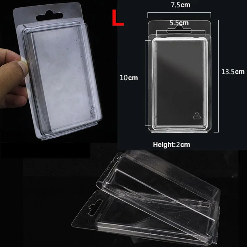 S/M/L Size Clear Plastic Blister Clamshell Package Storage Container for Fishing Lure Accessory