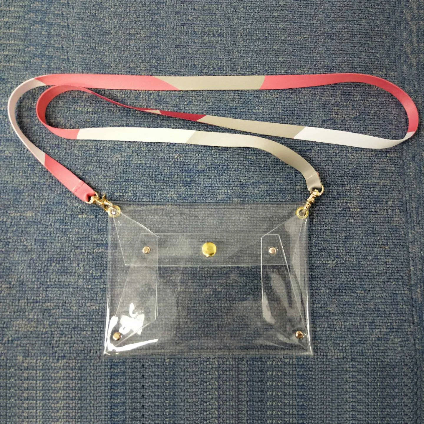 frosty white plastic vinyl ladies hand bag envelope wallet button closure for make up