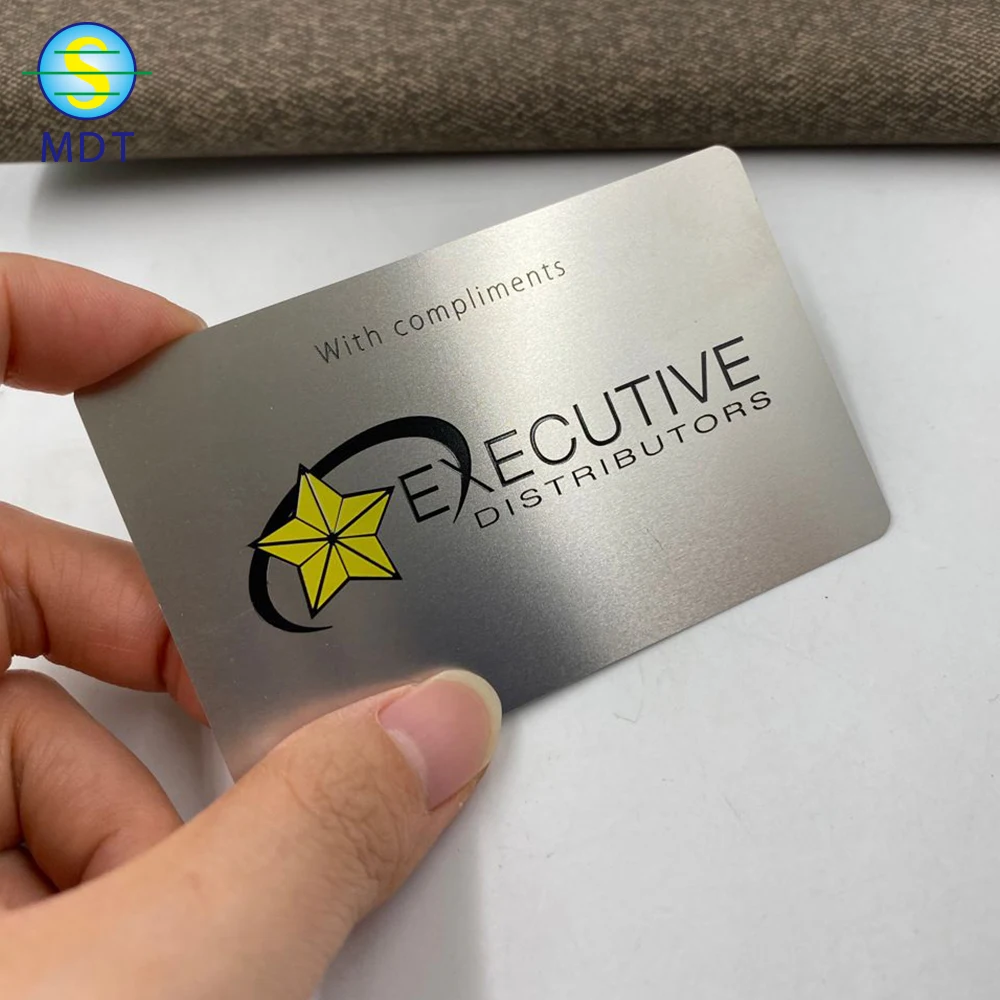 Wholesale 85.5*54*0.3mm size matt black metal card