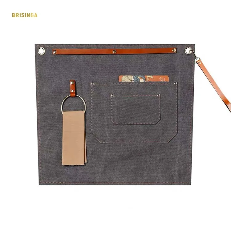 
hot selling hairdresser apron women waist apron half apron with pockets 