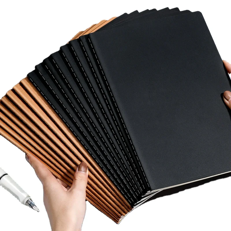 Wholesale Exquisite Classroom Notebook A5/B5 Soft Side Copy Vintage Leather Paper Notebook 32 Sheets For College Students