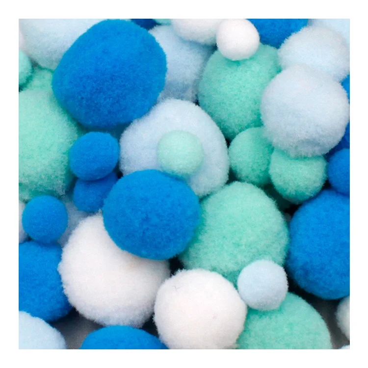 Fur Hairy Fluffy Soft Pom Poms Pompoms Ball Handmade Kids Toys Decoration Decor DIY Sewing Craft Supplies