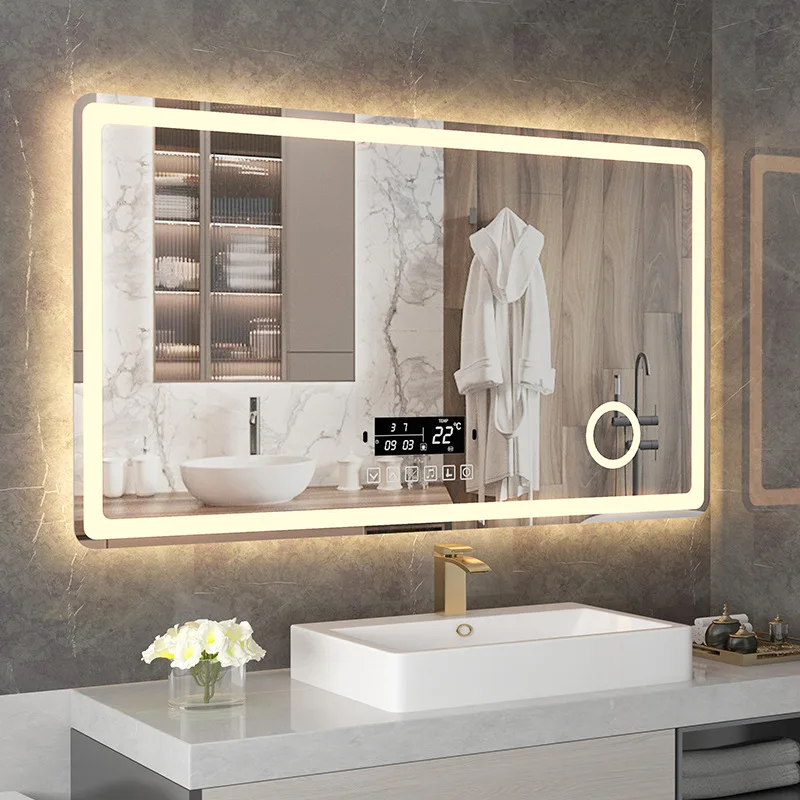 Blue tooth LED Sensor Mirror Human Body Induction Vanity Mirror Illuminated Dimmable Anti Fog Waterproof Bathroom Mirror