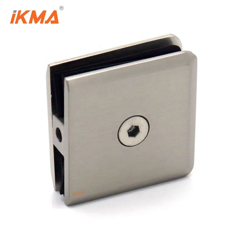 CRL BN Brushed Nickel style wall mount heavy-duty shower bevel clip fittings hardware for glass