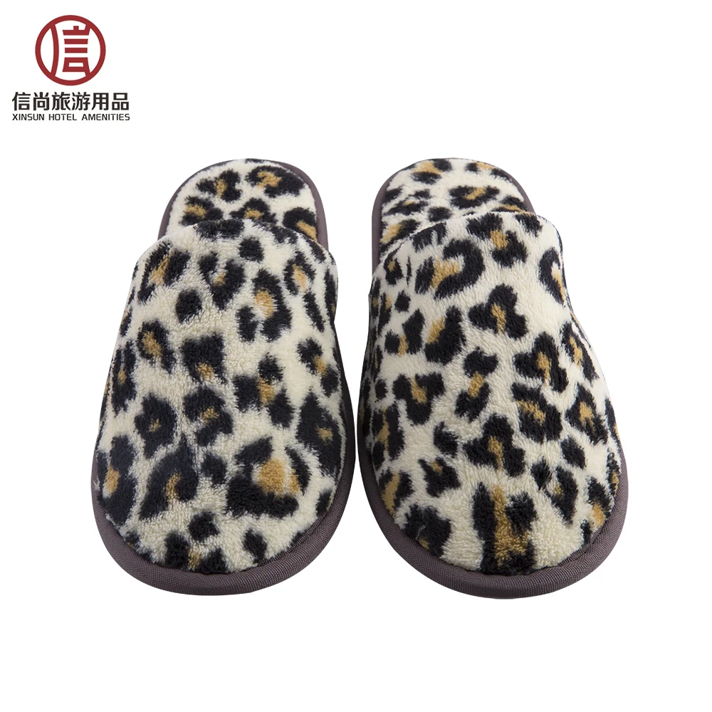 New design customize coral fleece trade assurance slippers with hotel logo