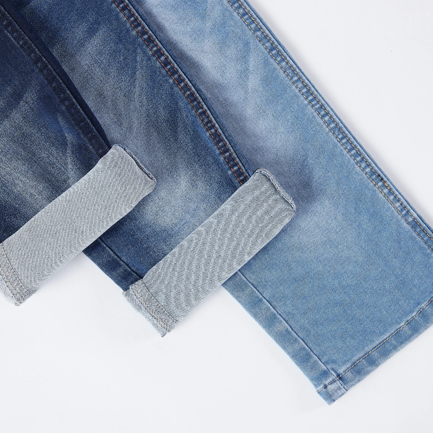 Denim supplier top quality GL6880 indigo satin jean denim jean manufacturer